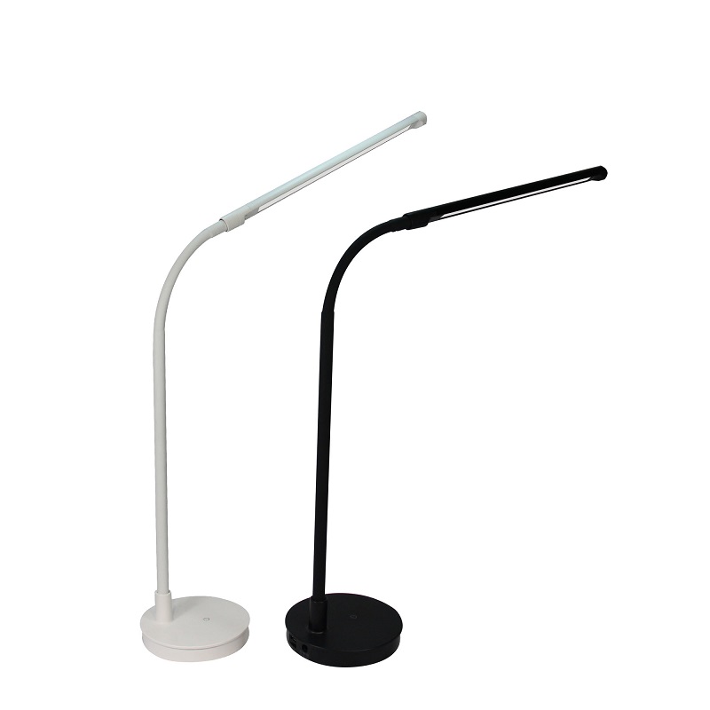 518 LED Desk Lampe Black Table Light Metal LED Reading Light mit flexiblem Gooseneck Eye Care Daylight Light
